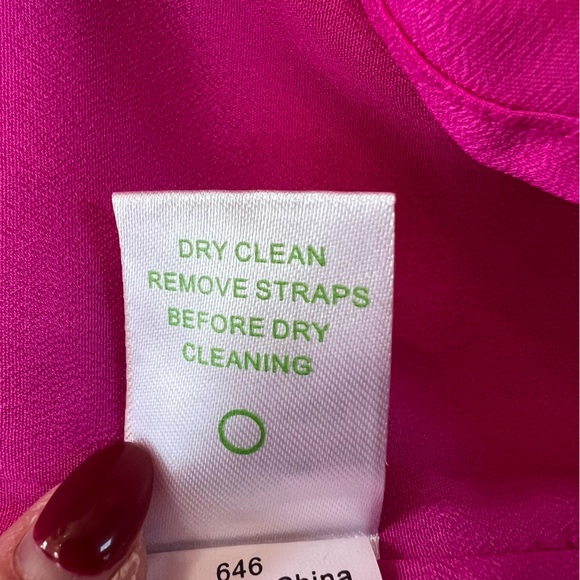 Lilly Pulitzer Floral Lace Berry Pink Strapless Convertible Demi Dress - Picture 15 of 16